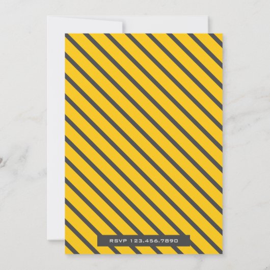 Bulldozer Construction Baby Dusche Einladung (Rückseite)