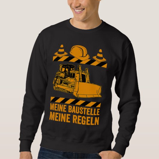 Bulldozer construction site house construction con sweatshirt (Vorderseite)
