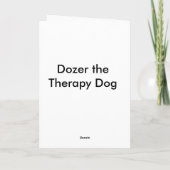Bulldozer der Therapie-Hund, Weihnachtskarten Feiertagskarte (Rückseite)