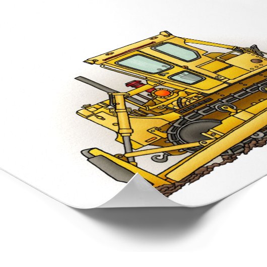 Bulldozer Dozer Poster (Ecke)
