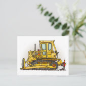 Bulldozer Dozer Postkarte (Stehend Vorderseite)