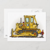 Bulldozer Dozer Postkarte (Vorne/Hinten)