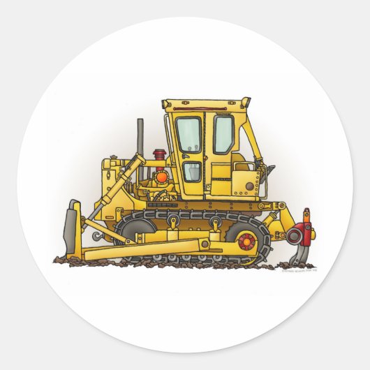 Bulldozer Dozer Sticker (Vorderseite)