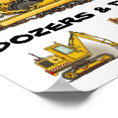 Bulldozer Dozers Diggers Poster Print (Ecke)