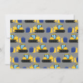 Bulldozer Einladungen zum 1. Geburtstag (Rückseite)