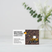 Bulldozer | Erdbeweger Visitenkarte (Stehend Vorderseite)