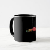 Bulldozer Evolution Construction Worker Retro-Site Tasse (Vorderseite Links)