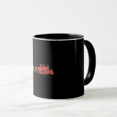 Bulldozer Evolution Construction Worker Retro-Site Tasse (VorderseiteRechts)