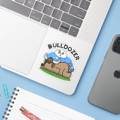 Bulldozer Funny Animal Bull Puff Aufkleber (Laptop mit iPhone)