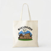 Bulldozer Funny Animal Bull Puff Tragetasche (Vorne)