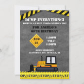 Bulldozer-Geburtstagsparty im Baugewerbe (Vorderseite)