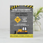 Bulldozer-Geburtstagsparty im Baugewerbe (Stehend Vorderseite)