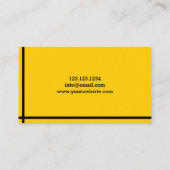 Bulldozer Gelb- und Schwarz-Bauweise Visitenkarte (Rückseite)