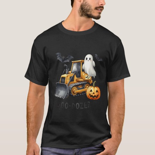 Bulldozer Halloween Bootdozer Bauwagen B T-Shirt (Vorderseite)