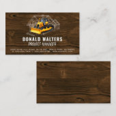 Bulldozer | Holz | Blueprints Visitenkarte (Vorne/Hinten)