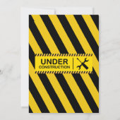 Bulldozer-Kinderdusche im Bauwesen Einladung (Rückseite)