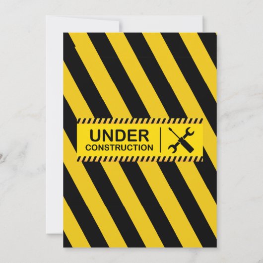 Bulldozer-Kinderdusche im Bauwesen Einladung (Rückseite)