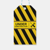 Bulldozer-Kinderdusche im Bauwesen Geschenkanhänger (Rückseite)