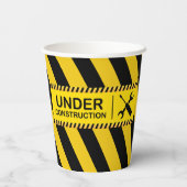 Bulldozer-Kinderdusche im Bauwesen Pappbecher (Rückseite)