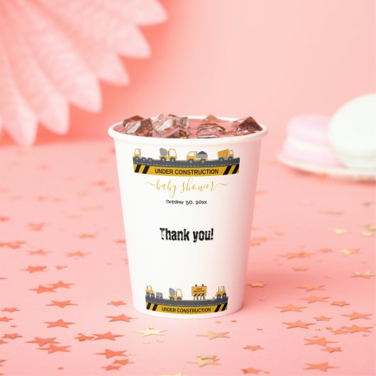 Bulldozer-Kinderdusche im Bauwesen Pappbecher (Insitu)