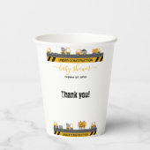 Bulldozer-Kinderdusche im Bauwesen Pappbecher (Rückseite)