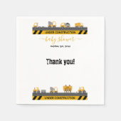 Bulldozer-Kinderdusche im Bauwesen Serviette (Vorderseite)