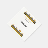 Bulldozer-Kinderdusche im Bauwesen Serviette (Ecke)