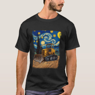 Bulldozer-Konstruktionswagen HEO Starry Night Pain T-Shirt