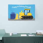 Bulldozer Niedlich 1. Geburtstag Party Bau Banner (Messeveranstaltung)