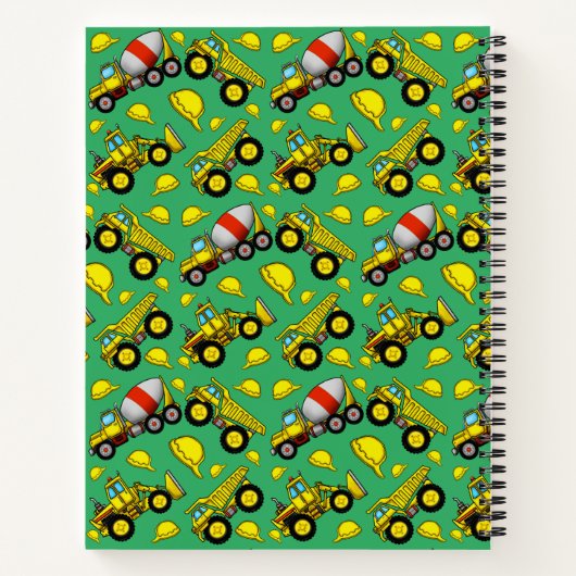 Bulldozer-Notebook Notizblock (Rückseite)