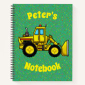 Bulldozer-Notebook Notizblock (Vorderseite)