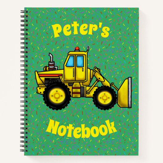 Bulldozer Notizbuch (Vorderseite)