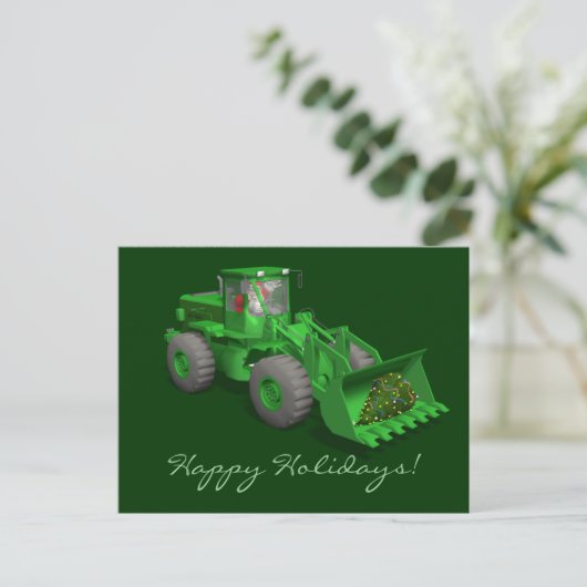 Bulldozer-Operator Feiertagspostkarte (Stehend Vorderseite)