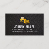 Bulldozer Operatorskarten Visitenkarte (Vorderseite)