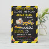 BULLDOZER-PARTY EINLADUNG (Stehend Vorderseite)