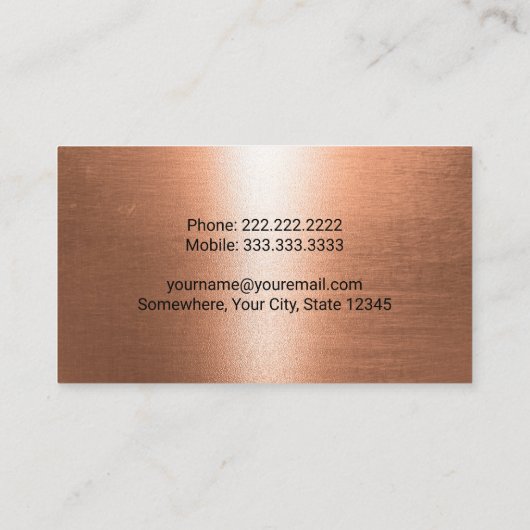 Bulldozer-Pflanze Visitenkarte (Rückseite)