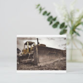 Bulldozer Postkarte (Stehend Vorderseite)