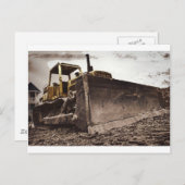 Bulldozer Postkarte (Vorne/Hinten)