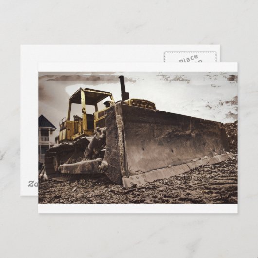 Bulldozer Postkarte (Vorne/Hinten)