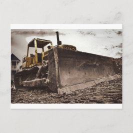 Bulldozer Postkarte