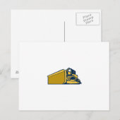 Bulldozer-Retro Postkarte (Vorne/Hinten)