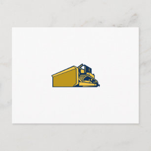 Bulldozer-Retro Postkarte