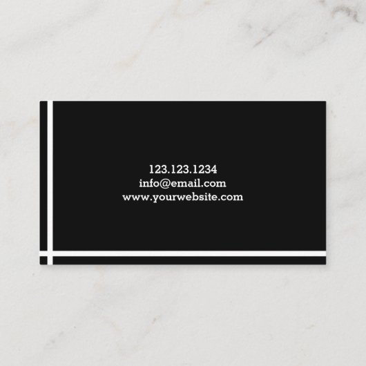 Bulldozer Schwarz-Weiß-Konstruktion Visitenkarte (Rückseite)