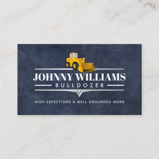 Bulldozer Slogans Business Cards Visitenkarte (Vorderseite)