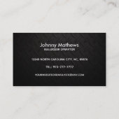 Bulldozer Slogans Business Cards Visitenkarte (Rückseite)