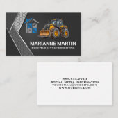 Bulldozer | Symbole für AN-Dienstleistungen Visitenkarte (Vorne/Hinten)