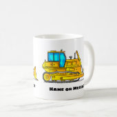 Bulldozer-Tasse, Baggerarbeiten, Tasse, Bauthema Kaffeetasse (VorderseiteRechts)