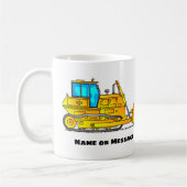 Bulldozer-Tasse, Baggerarbeiten, Tasse, Bauthema Kaffeetasse (Links)