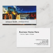 Bulldozer-Treiber für berufliche Bauweise Visitenkarte (Vorne/Hinten)