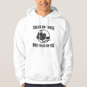 Bulldozer-Treppe für Bauarbeiter auf Ihrer Website Hoodie
